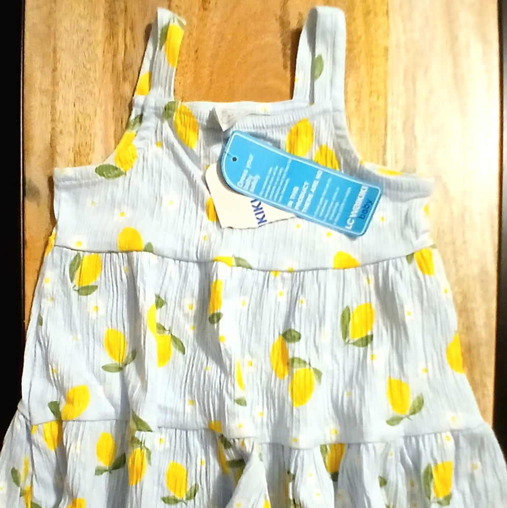 LCW baby sky blue and lemons spring/ summer dress 6-9m NWT